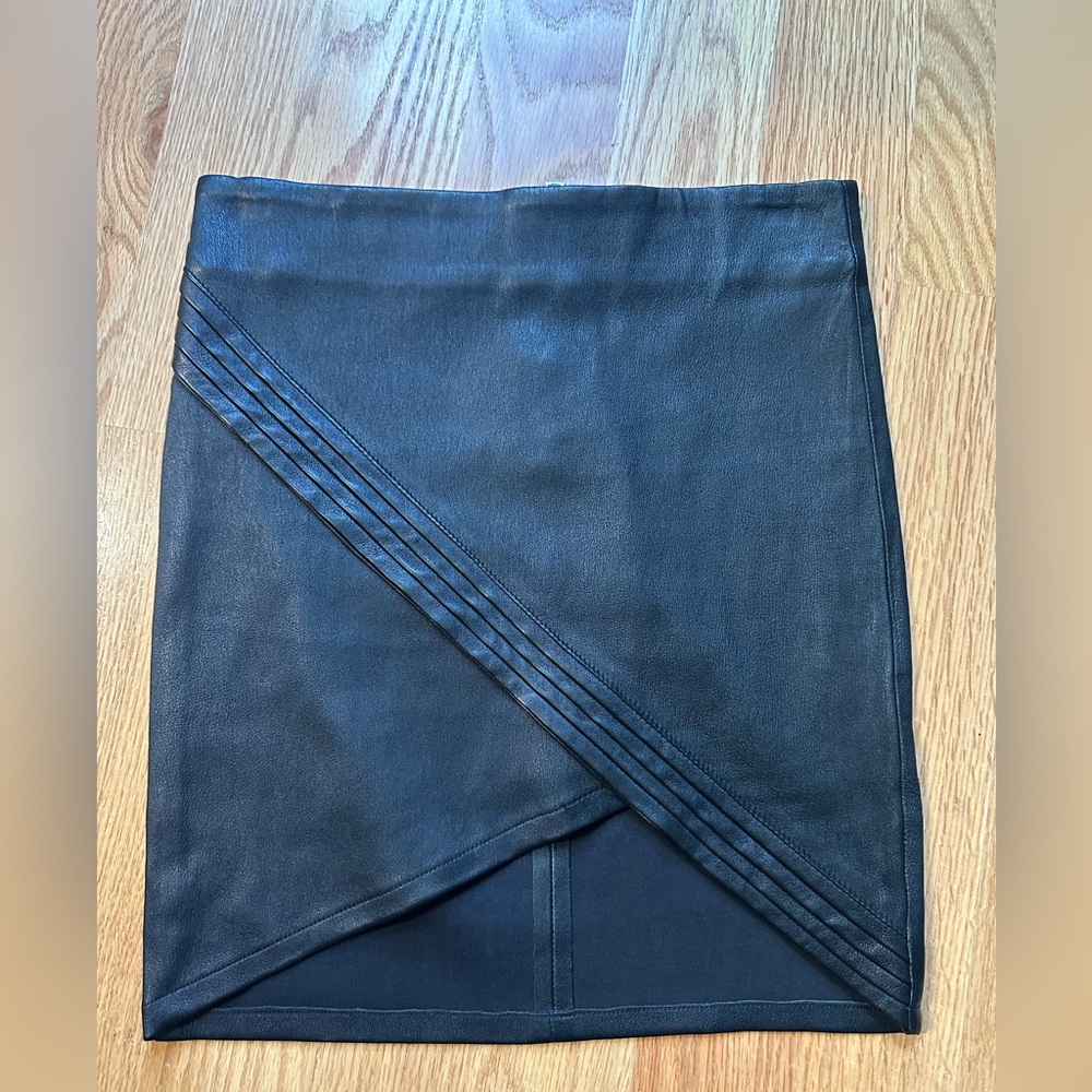 RtA Black Mini Skirt Black Vegan Leather